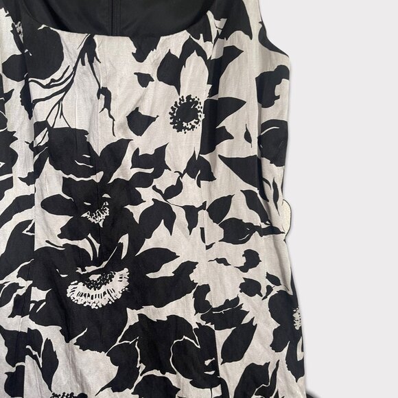 Rickie Freeman for Teri Jon Black & White Ruffle Dress Size 4 - Picture 4 of 9